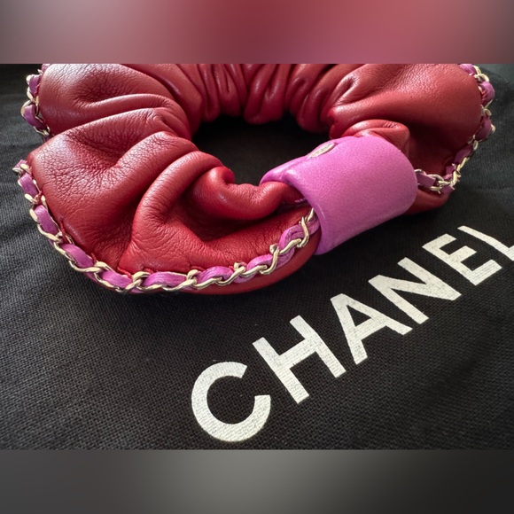 Chanel leather Scrunchie Hair Tie - Picture 6 of 8